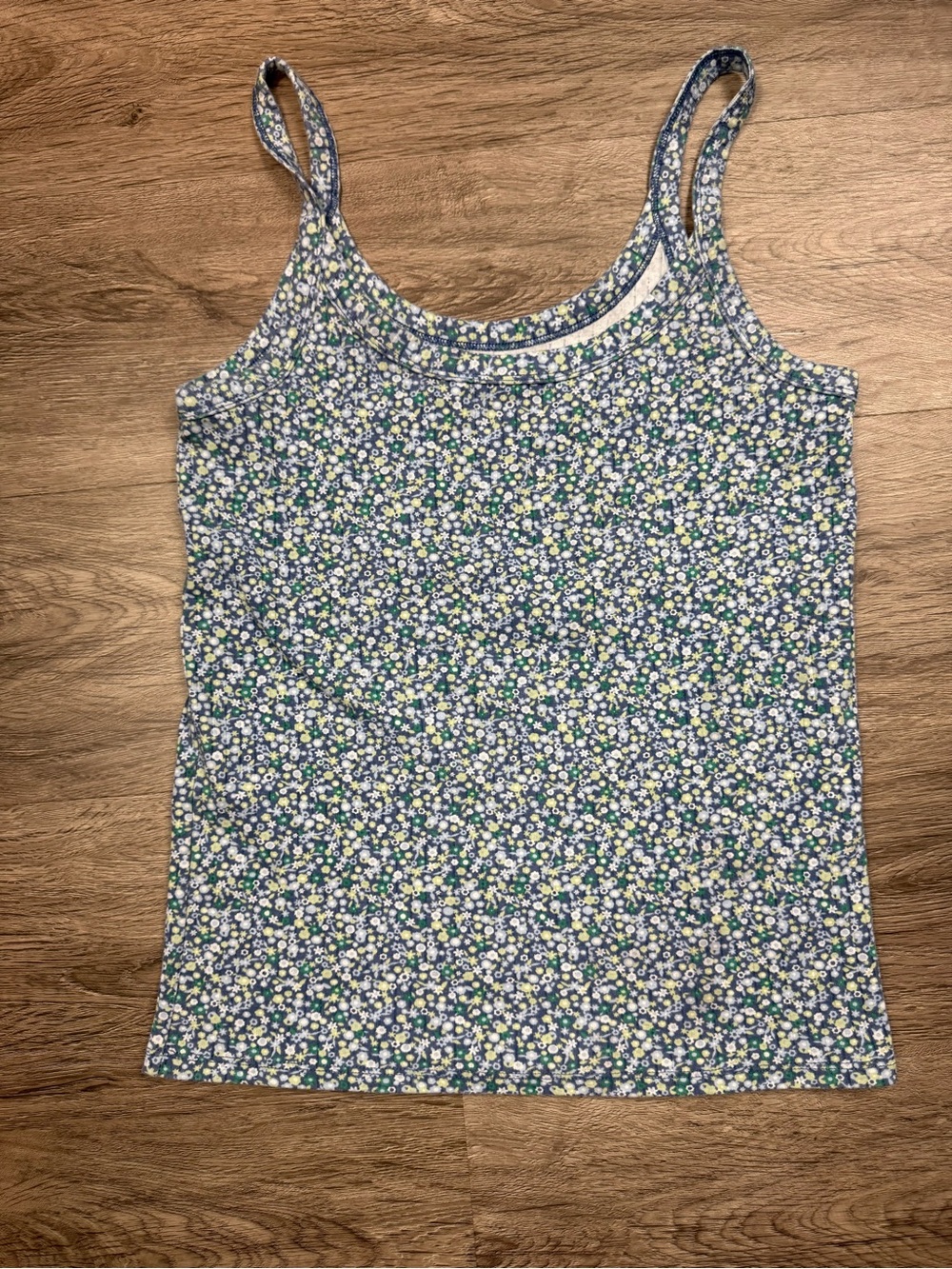 aerie Blue Floral Daisy Tank Top